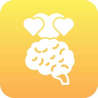 beyin ikonu vektör illüstrasyonu