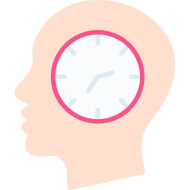 İzole edilmiş kadın yüzlü saat.