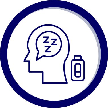 Uyuyan simgenin vektör illüstrasyonu