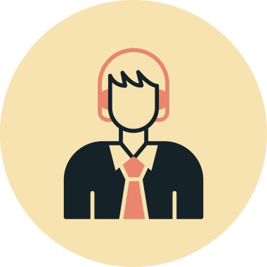 İş adamı simgesinin vektör illüstrasyonu