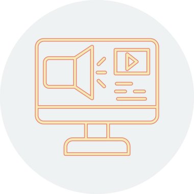 Televizyon. Web simgesi basit illüstrasyon