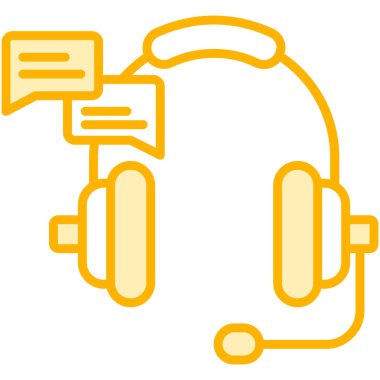 Kulaklık. Web simgesi basit illüstrasyon