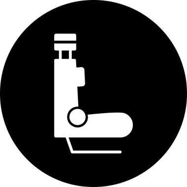 vektör mikroskobu simgesi, basit vektör illüstrasyonu