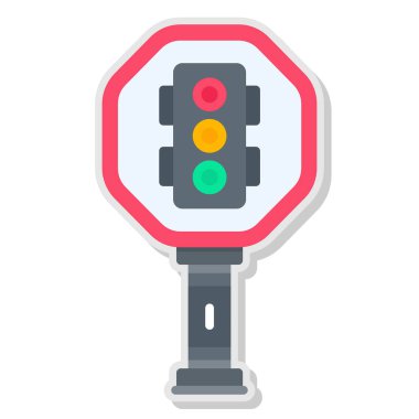 yol ışıkları simgesi, izometrik 3d biçimi