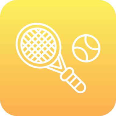 Tenis topu ikonu vektör illüstrasyon tasarımı