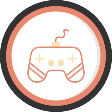 oyun düz simgesi, vektör, illüstrasyon