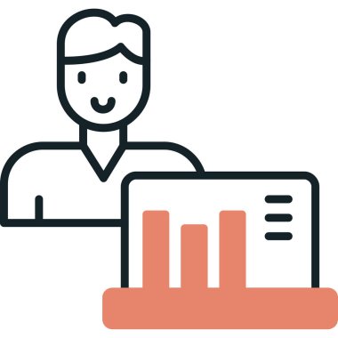 iş grafik çizelgesi simgesi ana hat biçiminde