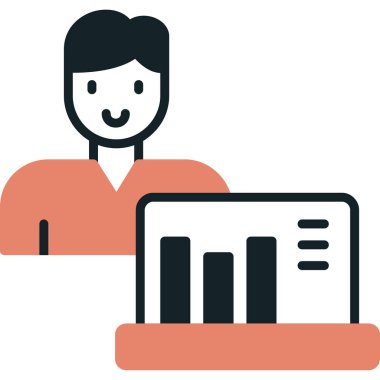 iş adamı simgesi, vektör illüstrasyonu