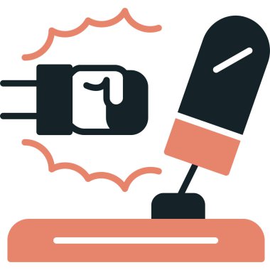 Elektrikli matkap simgesinin vektör illüstrasyonu