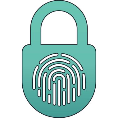 Bir kilit simgesinin vektör illüstrasyonu