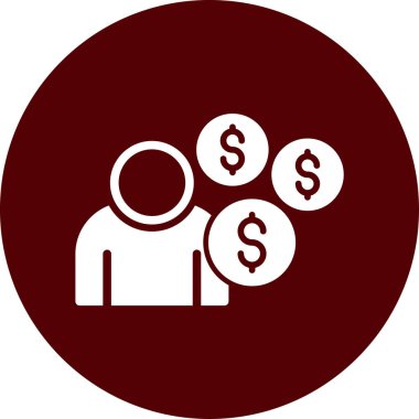 İş insanlarının vektör illüstrasyonu simgeyi finanse ediyor