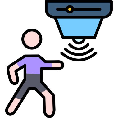 İHA denetimi CCTV simgesi - taslak biçimi