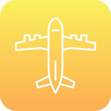 düzlem simgesinin vektör illüstrasyonu