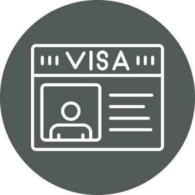 vize simgesi vektör illüstrasyonu