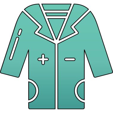 Ceket simgesi, vektör illüstrasyonu