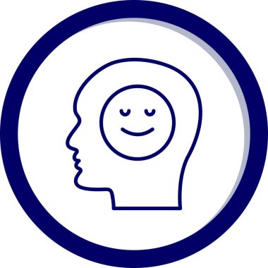 Beyin simgesi olan insanın vektör illüstrasyonu