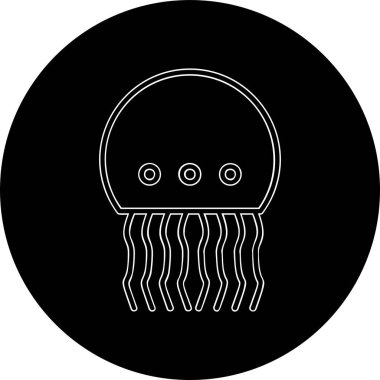 ahtapot simgesi vektör illüstrasyonu