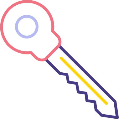 Anahtar simgesi vektör illüstrasyonu