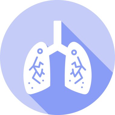 Ciğerler. Web simgesi basit illüstrasyon