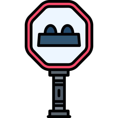 Yol simgesi vektör illüstrasyonu