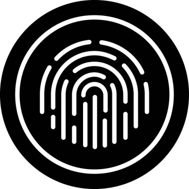 parmak izi ikonu vektör illüstrasyonu