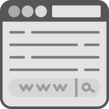 Tarayıcı simgesinin vektör illüstrasyonu