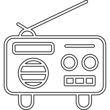 Radyo simgesinin vektör illüstrasyonu