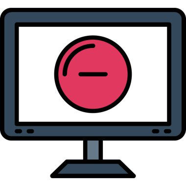 Bilgisayar. Web simgesi basit illüstrasyon