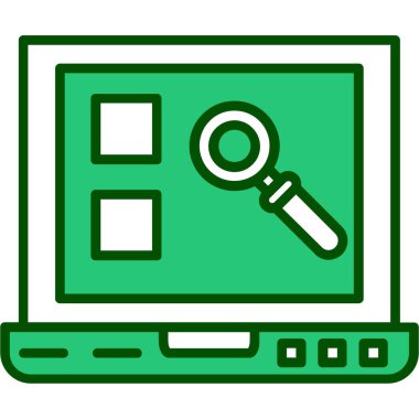 Dizüstü bilgisayar simgesi vektör çizimi