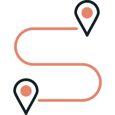 Rotadan. Web simgesi basit illüstrasyon