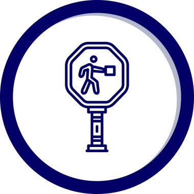 Yol işareti web simgesi basit vektör illüstrasyonu