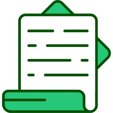 Yeşil ve siyah kağıdın vektör illüstrasyonu