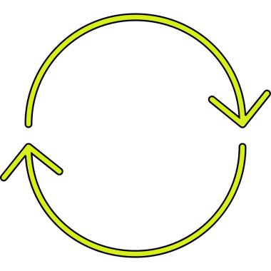 Döngüsü simge vektör çizim