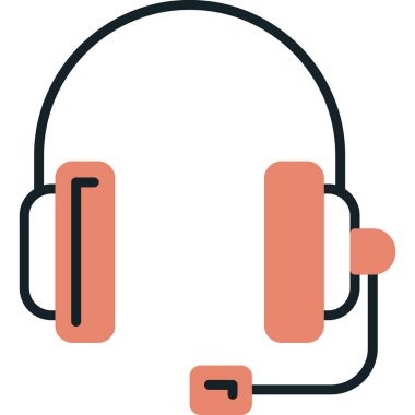 kulaklık simgesi vektör illüstrasyonu