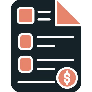 sözleşme vektör simgesi. biçim vektörü çift renkli düz simge, yuvarlak açılar, renkler, yuvarlak açılar, gri arkaplan.