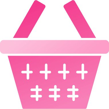 Alışveriş sepeti ikonu vektör illüstrasyonu