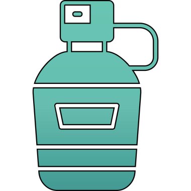 Basit bir el çizimi yağ şişesi.