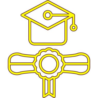 Mezuniyet şapkası ikonu. vektör illüstrasyonu