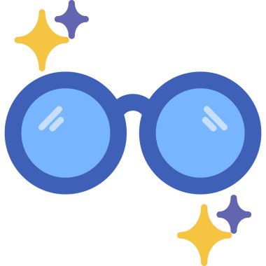 Gözlük. Web simgesi basit illüstrasyon