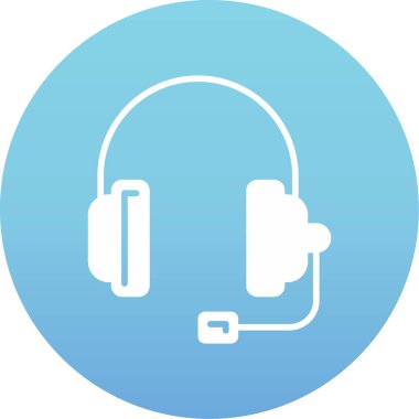 kulaklık simgesi, vektör illüstrasyonu