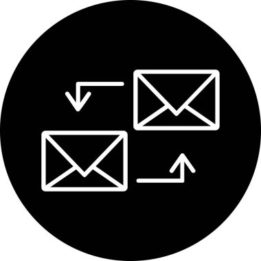 E-posta. Web simgesi basit illüstrasyon