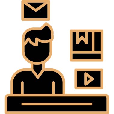 Adamım. Web simgesi basit illüstrasyon