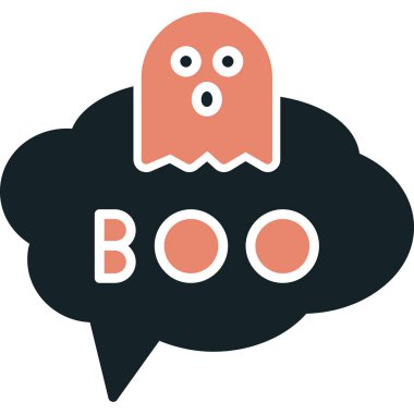 Hayalet renkli vektör simgesi