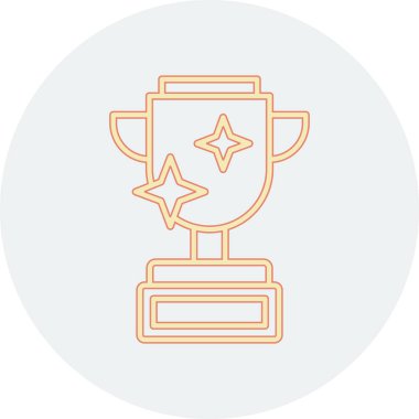 Kupa. Web simgesi basit illüstrasyon