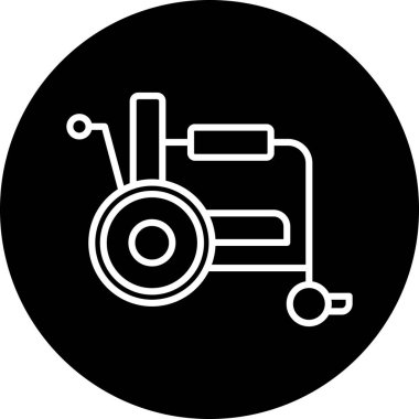 Bir araba simgesinin vektör illüstrasyonu