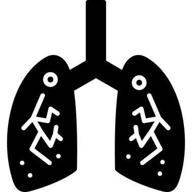 Ciğerler. Web simgesi basit illüstrasyon