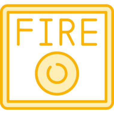 Yangın. Web simgesi basit illüstrasyon