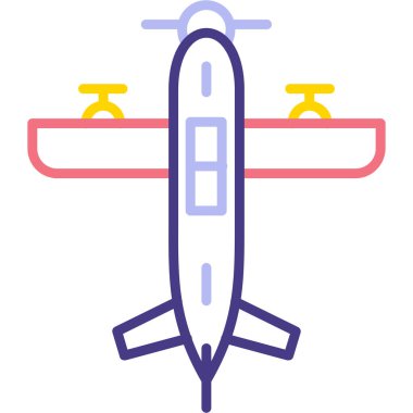 Uçak. Web simgesi basit illüstrasyon