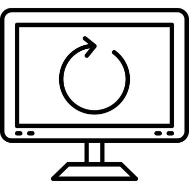 Bilgisayar ekranı. Basit resimleme