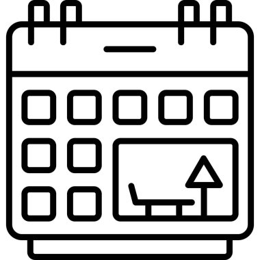 Takvim simgesi vektör illüstrasyonu